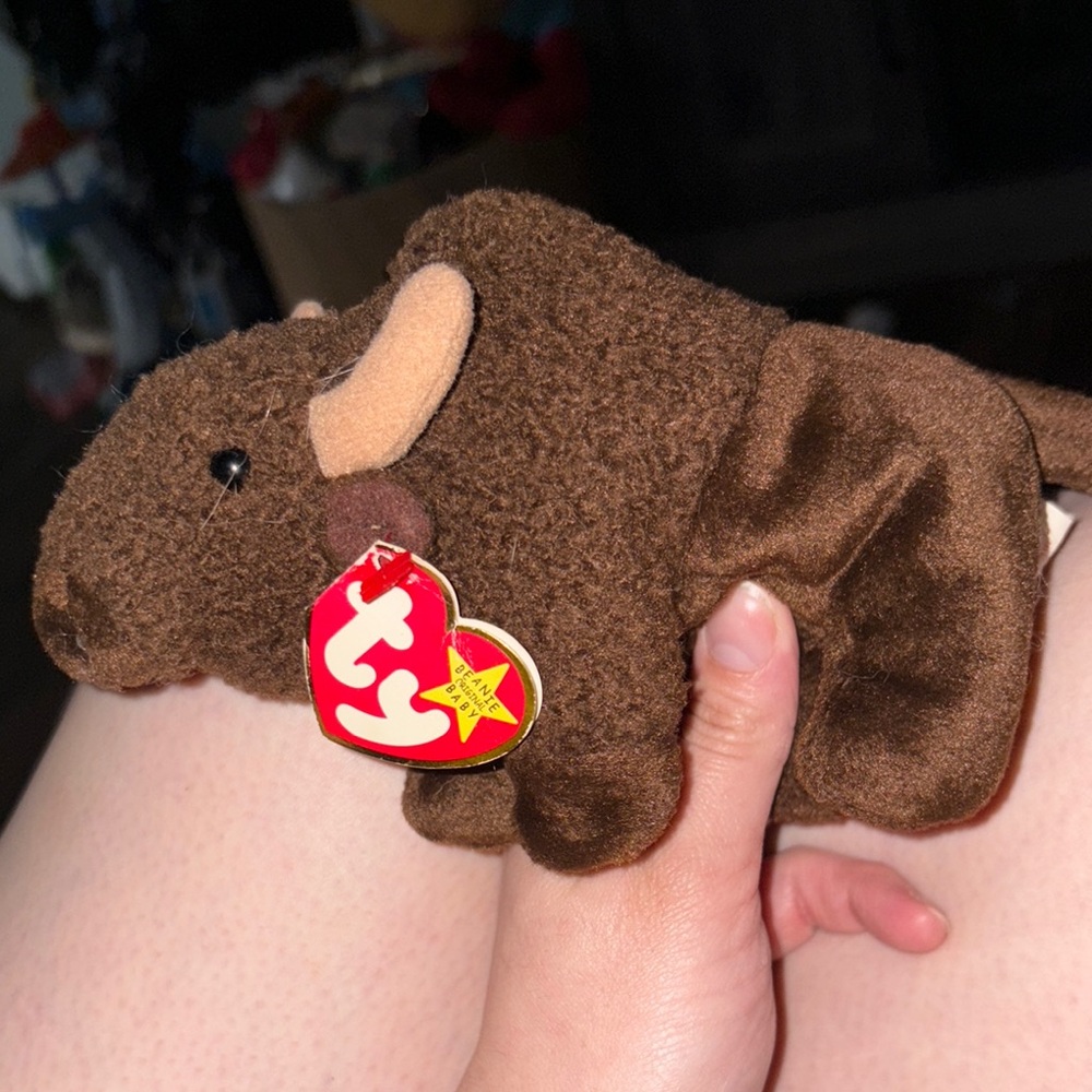 Ty Brown Bison Plush Toy